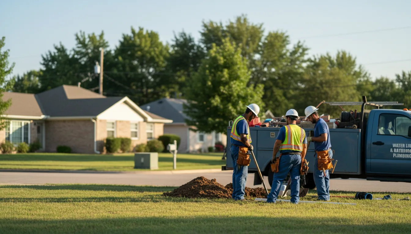 Residential water line and bathroom plumbing service in Reinbeck, IA